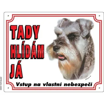 Stickers Výstražná plastová tabulka na plot Knírač