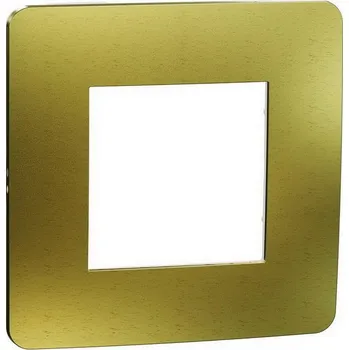 vypínač Unica Studio Metal NU280259M Rámeček jednonásobný, Gold/Bílý, Schneider Electric
