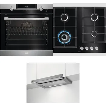 Set domácích spotřebičů AEG Mastery SteamBake BCK455350M + AEG Mastery SpeedBurner HKB64420NB + AEG DPE5660M