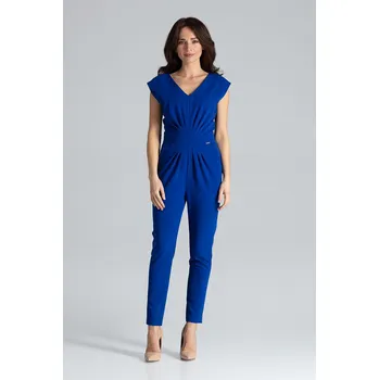 Dámský overall Dlouhý overal s výstřihem vzadu a vpředu K496 Barva: Modrá, Velikost: S