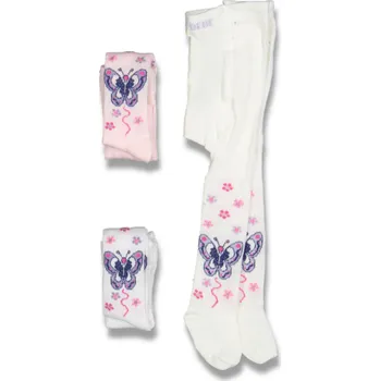 Dětské punčocháče bílé Motýlek 50/56