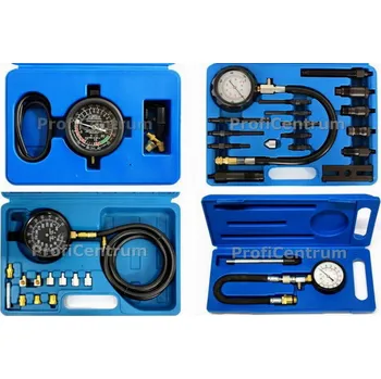 Autodiagnostika GEKO Kompresiometr, tester tlaku benzín diesel, vakuometr, 4 sady