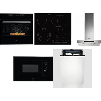 Set domácích spotřebičů ELECTROLUX KOBCS31X + ELECTROLUX EHF6547FXK + ELECTROLUX LFT426X + ELECTROLUX LMS2203EMX + ELECTROLUX EEM23100L