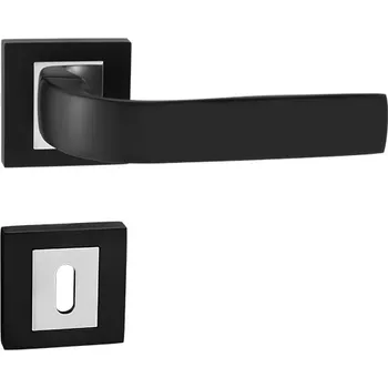 Dveřní kování MP KOVÁNÍ MP - CYNTHIA - HR Provedení: BEZ SP. ROZET, Povrch: BS/OC - černá mat/chrom lesklý