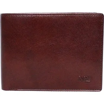 Peněženka Luxusní tmavěhnědá hladká kožená peněženka Marta Ponti no. B202