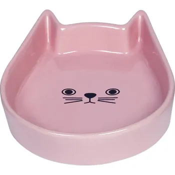 Miska pro psa Nobby Kitty Face keramická miska pro kočku růžová 13x16x3cm