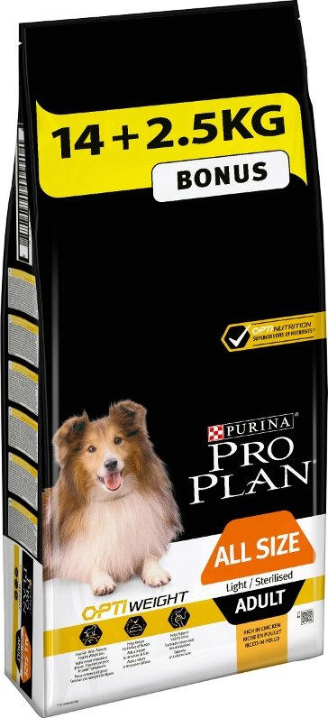 Pro plan all 2024 size light sterilised optiweight