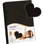 Prostěradlo froté - černá - 180x200 cm