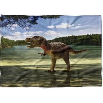 Dětská deka Deka Tyrannosaurus 150x120 cm (Rozměr : 200 x 140 cm, Podšití beránkem: NE)
