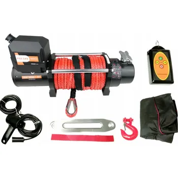 lanový naviják Naviják 4x4 offroad vytahovák 12000LBS 12V 5,5T PRESCO 5.5T , syntetické lano , ovládáním a příslušenstvím