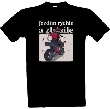 Pánské tričko Tričko s potiskem Jezdím rychle a zběsile pánské