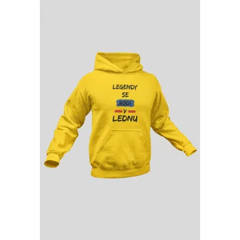 Pánská mikina Pánská mikina Legendy se rodí v lednu Barva: Žlutá, Velikost: L