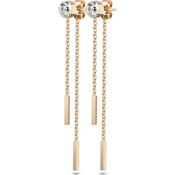 Šperk Šperky4U Zlacené ocelové náušnice řetízkové - OPN1122-RD