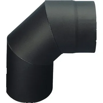 Kouřovod Koleno kouřové segmentové 130/90 mm černé silnostěnné