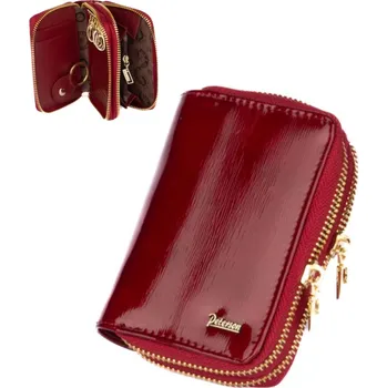Peterson Luxusní klíčenka kožená červená