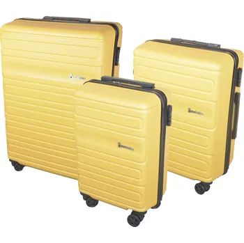 BORDERLINE Sada 3 skořepinových kufrů JB 2066 Barva: Žlutá