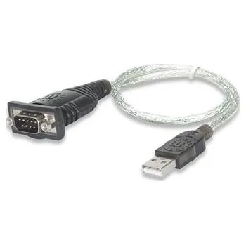 Datové redukce MANHATTAN převodník z USB na sériový port (USB AM / DB9M, RS232), blistr