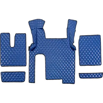 autokoberec Koberce kožené pro MAN TGX od 2007, 2 šuplíky, AUTOMAT, modrá barva