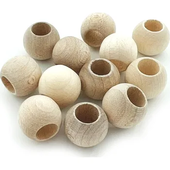 Dětské navlékací korálky Dřevěné korálky 14 velký průvlek 1 ks