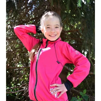 Chlapecká bunda Fantom Tenká softshellová bunda BEZ KAPUCE - RŮŽOVÁ KONFEKČNÍ VELIKOST: 92