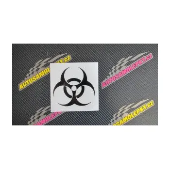 samolepka Biohazard (17 - šedá) SAMOLEPKA NA AUTO, NÁLEPKA, FÓLIE, POLEP, TUNING, VLASTNÍ TEXT, TISK, AUTOSAMOLEPKY.cz, POLEPY, OBRÁZEK, LOGO, 3D STICKERS