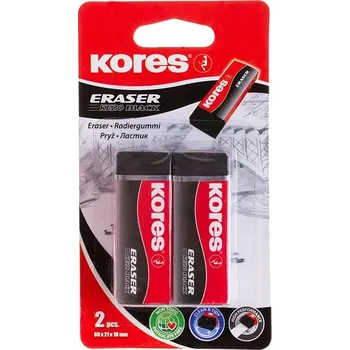 Pryž KORES KE20 60 x 21 x 10 mm, černá - balení 2 ks