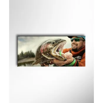 Malvis ® Obraz Rybář s krásným duhákem ROZMĚR (šířka x výška): jednodílný obdélník 100x45 cm