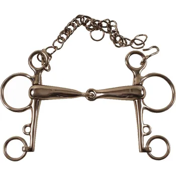 Vybavení pro koně Umbria Equitazione Udidlo Pelham jednou lomené Umbria Equitazione, 16 mm 13,5 cm