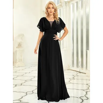 Dámské šaty Ever Pretty plesové šaty černé 7851 Velikost: 7XL / 54 / 22 / 26