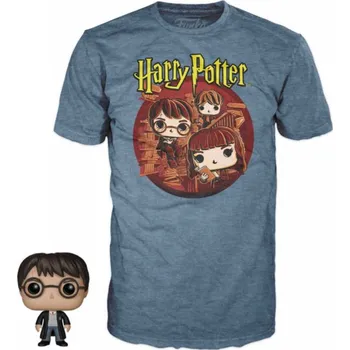 Figurka Funko Pocket Pop! & Tee: Harry Potter Trio Velikost: XL