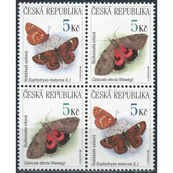 Poštovní známka (1999) č. 211-212 ** 4-bl (1) - Česká republika - Ochrana přírody motýli