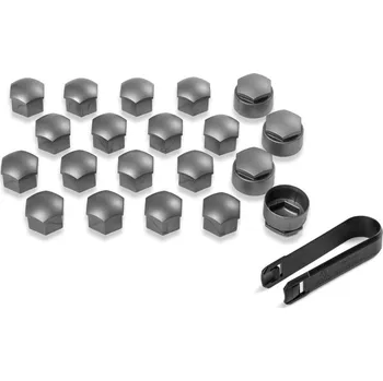 Matice na kolo ŠKODA Krytky šroubů pro vozy s bezpečnostními šrouby - Matná šedá