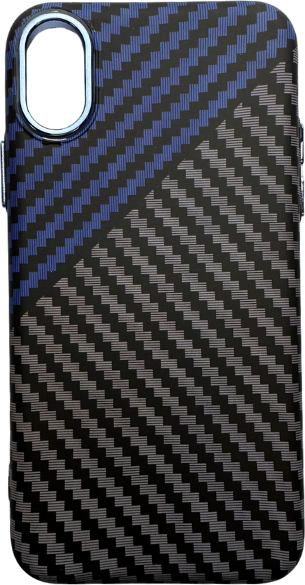 Mi-band.cz Vzorovaný carbonový kryt pro iPhone XR Barevná varianta: Modro-šedý