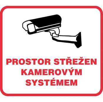 Značení Walteco Prostor střežen kamerovým systémem 90x90mm, samolepka Množství: 1 ks