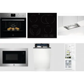 Set domácích spotřebičů ELECTROLUX KODGH70TX + ELECTROLUX EHF6547FXK + ELECTROLUX LFG716X + ELECTROLUX EMS4253TEX + ELECTROLUX EEM23100L + ELECTROLUX LNT3LF18S