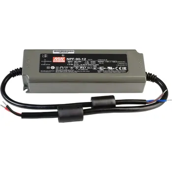 Napájecí zdroj pro osvětlení Meanwell napájení CV, NPF-90-12 konstantní napětí 0-7500 mA IP67 12V DC 90,00 W 872099