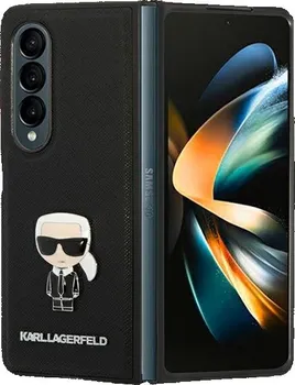 Pouzdro na mobilní telefon Karl Lagerfeld Saffiano Ikonik pro Samsung Galaxy Z Fold 4 černé