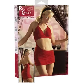 Dámské erotické šaty Red Corner erotické mini šaty Minikleid Neckholder - L