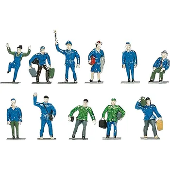 Vláček a vláčkodráha Roco Nádražní figurky nebarvené 24 kusů - 40000