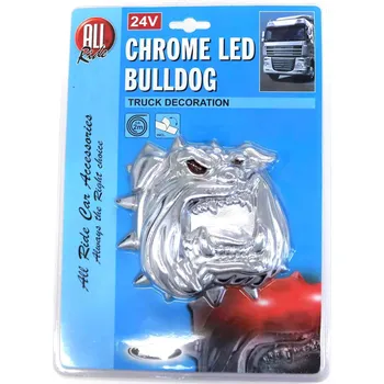 Příslušenství osvětlení automobilu All Ride AllRide LED dekorace na nákladní auta - Bulldog chrom Nové zboží