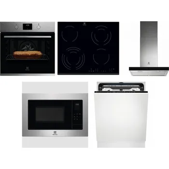 Set domácích spotřebičů ELECTROLUX KOFGH70TX + ELECTROLUX EHF6343FOK + ELECTROLUX LFT766X + ELECTROLUX EMS4253TEX + ELECTROLUX EEM69410L