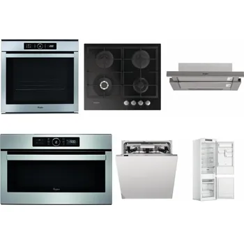 Set domácích spotřebičů WHIRLPOOL ABSOLUTE AKZM 8480 IX + WHIRLPOOL GOFL 629/NB + WHIRLPOOL AKR 5390/1 IX + WHIRLPOOL ABSOLUTE AMW 730 IX + WHIRLPOOL WIO 3T133 PLE + WHIRLPOOL WHC18 T311