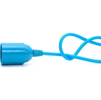 Objímka na žárovku Objímka E27 plastová barvená s textilním kabelem dle výběru