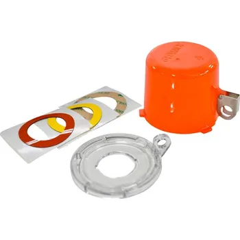 Jistič Sada bezpečnostního krytu tlačítka Ø 22 mm, výška 50 mm – červený kryt