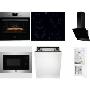 Set domácích spotřebičů ELECTROLUX KOFGH70TX + ELECTROLUX EHF6343FOK + ELECTROLUX LFV616K + ELECTROLUX EMS4253TEX + ELECTROLUX EEA27200L + ELECTROLUX ENT6TF18S