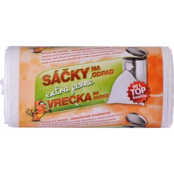 Pytle na odpadky Vipor Sáčky na odpad bílé 80 l 40 ks