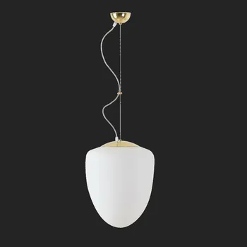 OSMONT AST60926 ASTRA L závěsné skleněné svítidlo mosaz leštěná / bílá IP40 4000 K 27W LED DALI