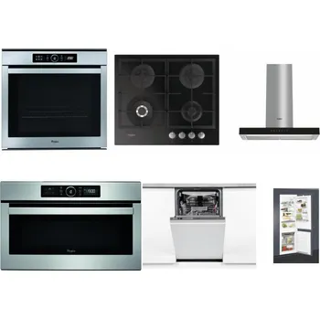 Set domácích spotřebičů WHIRLPOOL ABSOLUTE AKZM 8480 IX + WHIRLPOOL GOFL 629/NB + WHIRLPOOL WHBS 62F LT K + WHIRLPOOL ABSOLUTE AMW 730 IX + WHIRLPOOL WSIO 3O34 PFE X + WHIRLPOOL ART 65031