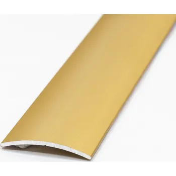 přechodová lišta Přechodová lišta samolepící plochá 38mm / 2.7m, hliník ELOX ZLATÝ (Rovný lepící 38mm / 2,7m elox zlato)