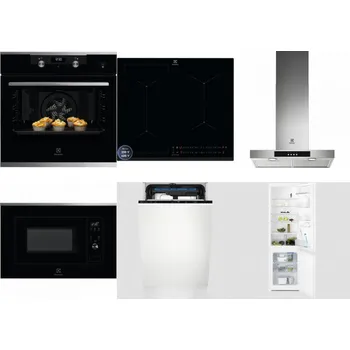 Set domácích spotřebičů ELECTROLUX KODEH70X + ELECTROLUX EIS62449 + ELECTROLUX LFT426X + ELECTROLUX LMS2203EMX + ELECTROLUX EEM23100L + ELECTROLUX LNT3LF18S